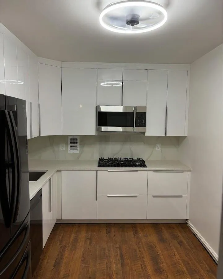 Renovated kitchen with quartz countertops in Bonham